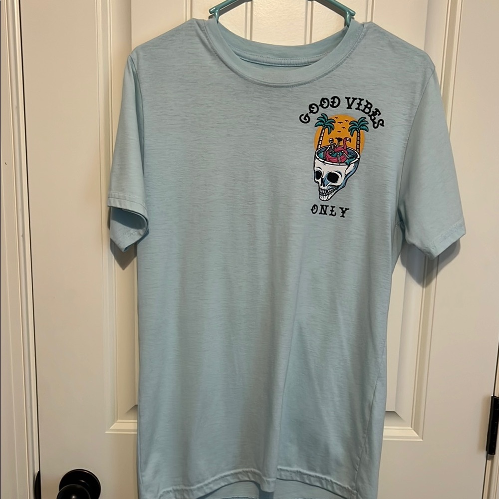 Light Blue Graphic T-Shirt
